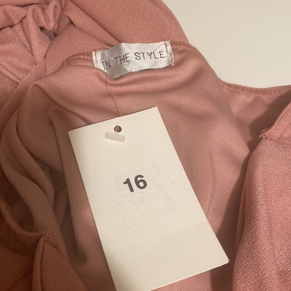 PINK SPLIT FRONT MAXI DRESS in the style - Picture 6 of 6